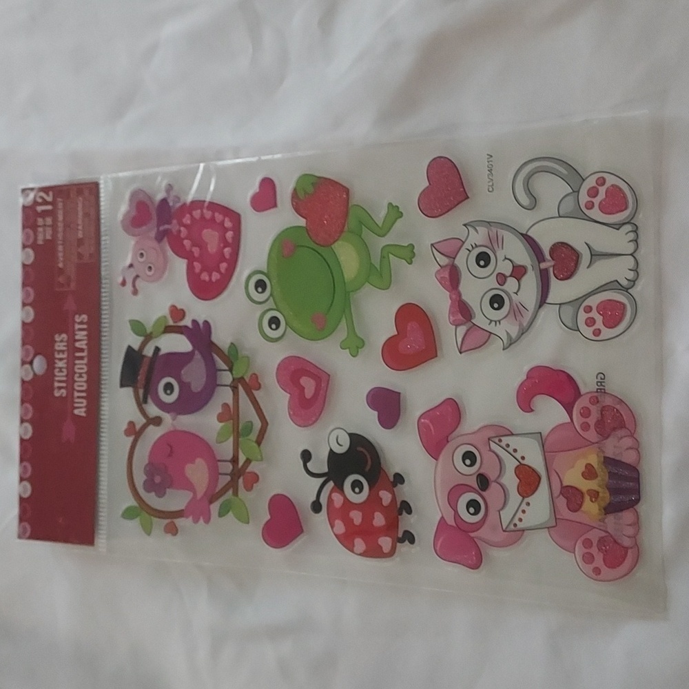 STICKERS autocollants pack of 12 cat dog and bird's - Picture 2 of 5